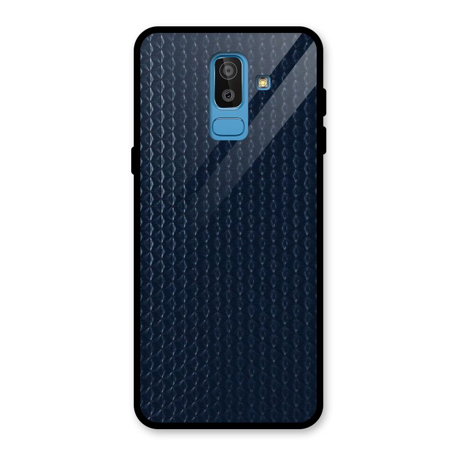 Blue Pattern Glass Back Case for Galaxy J8
