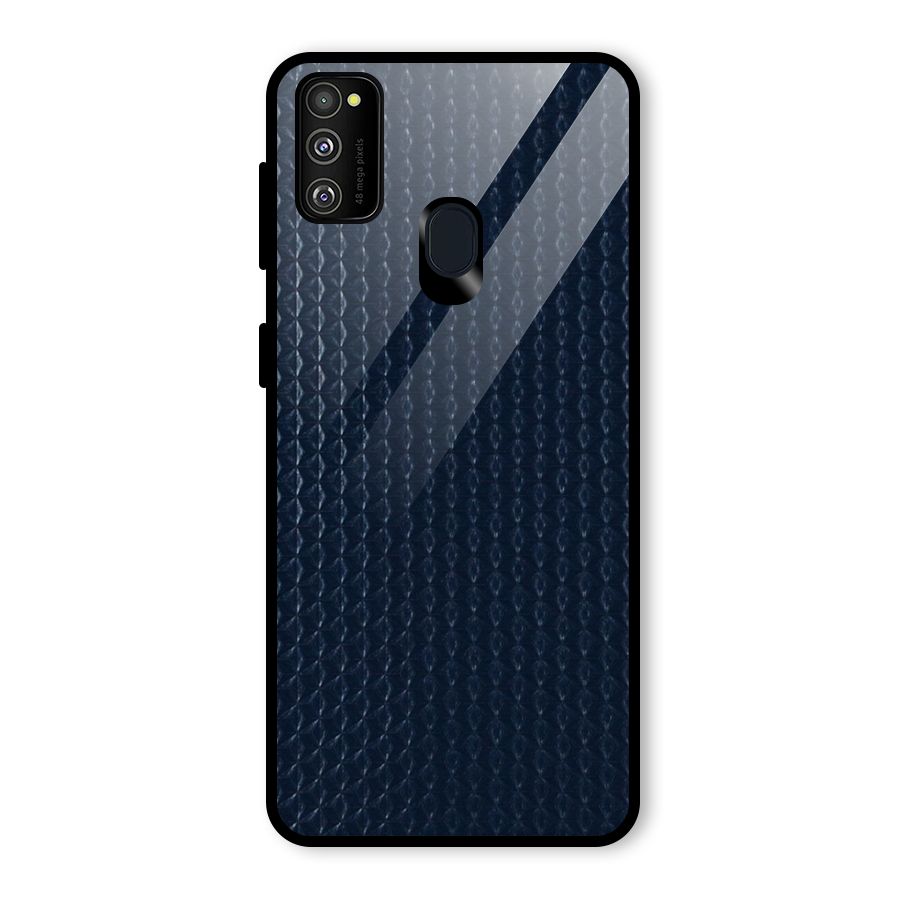 Blue Pattern Glass Back Case for Galaxy M30s