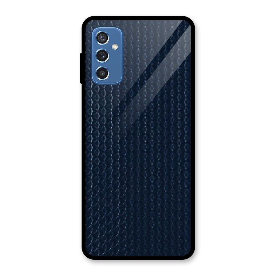 Blue Pattern Glass Back Case for Galaxy M52 5G