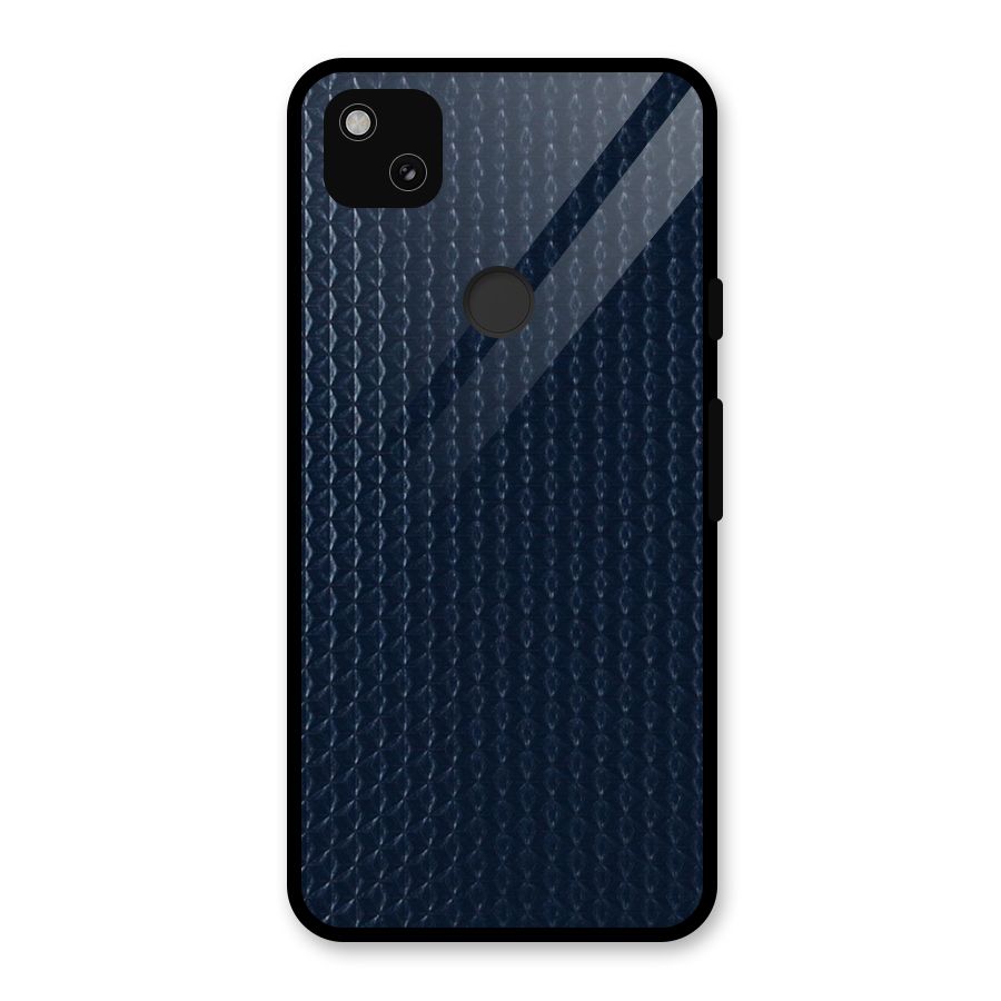 Blue Pattern Glass Back Case for Google Pixel 4a