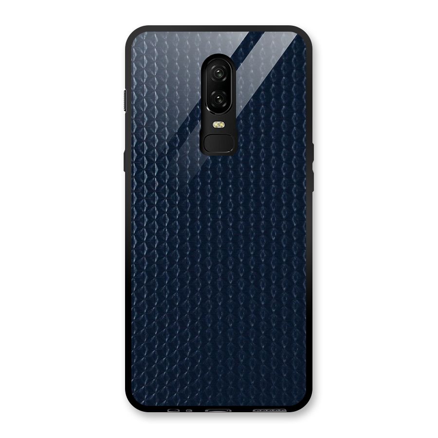 Blue Pattern Glass Back Case for OnePlus 6