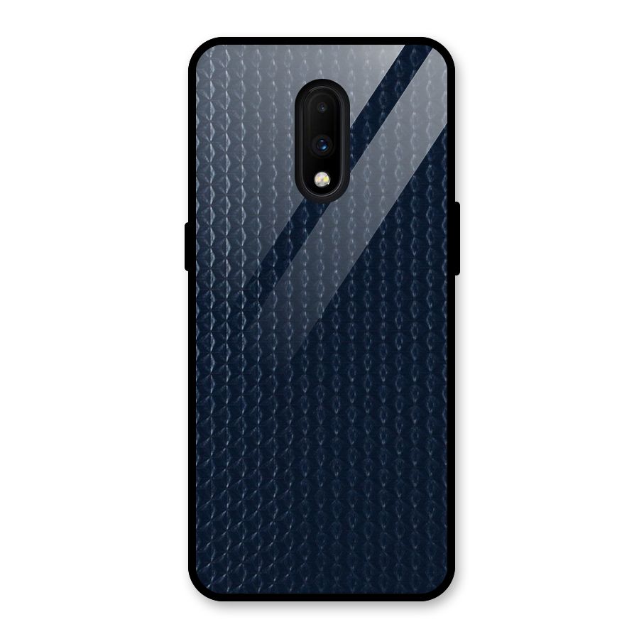 Blue Pattern Glass Back Case for OnePlus 7