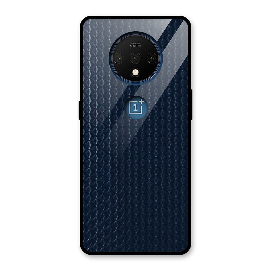 Blue Pattern Glass Back Case for OnePlus 7T