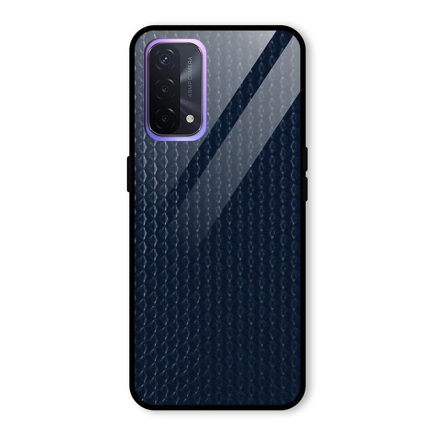 Blue Pattern Glass Back Case for Oppo A74 5G