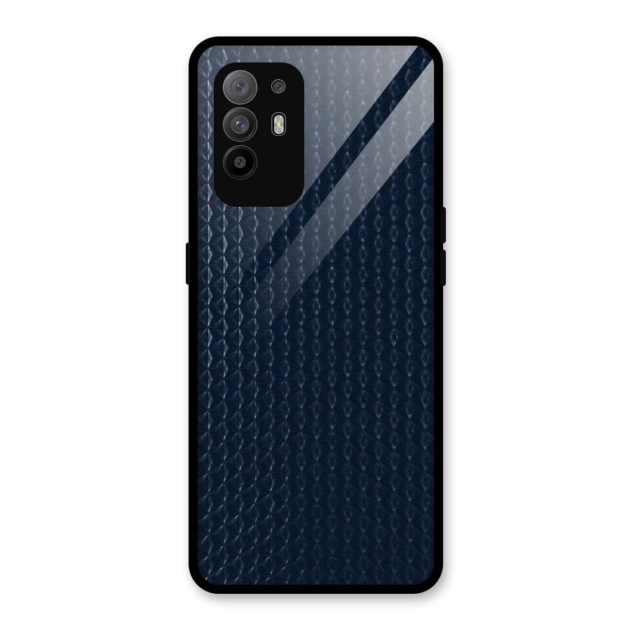 Blue Pattern Glass Back Case for Oppo F19 Pro Plus 5G