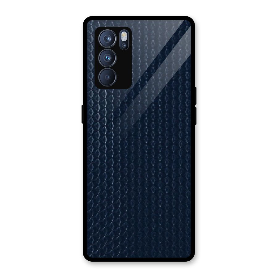 Blue Pattern Glass Back Case for Oppo Reno6 Pro 5G