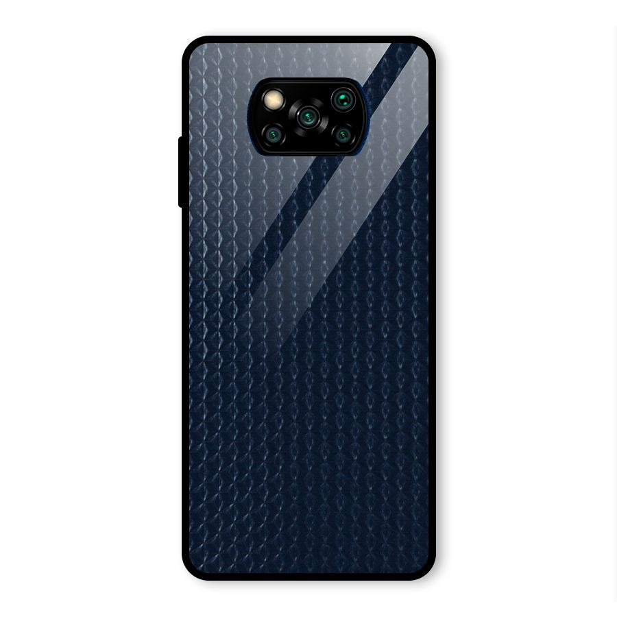 Blue Pattern Glass Back Case for Poco X3 Pro