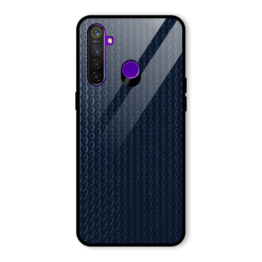 Blue Pattern Glass Back Case for Realme 5 Pro