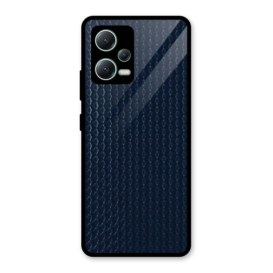 Blue Pattern Glass Back Case for Redmi Note 12 5G