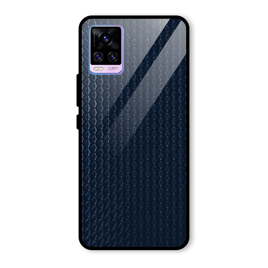 Blue Pattern Glass Back Case for Vivo V20 Pro