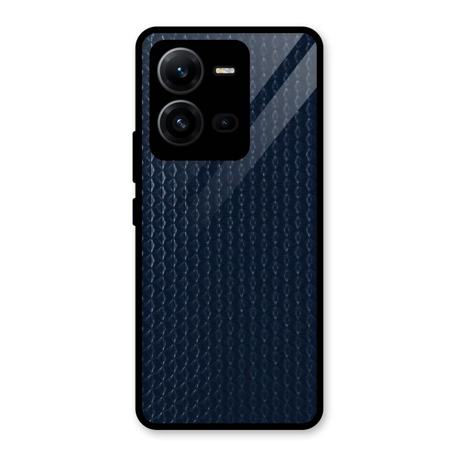 Blue Pattern Glass Back Case for Vivo V25