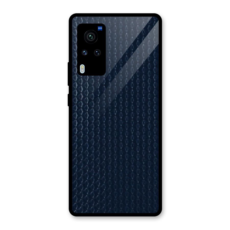 Blue Pattern Glass Back Case for Vivo X60 Pro