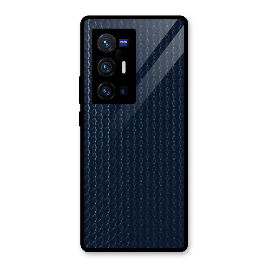 Blue Pattern Glass Back Case for Vivo X70 Pro Plus