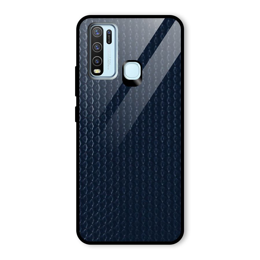 Blue Pattern Glass Back Case for Vivo Y30