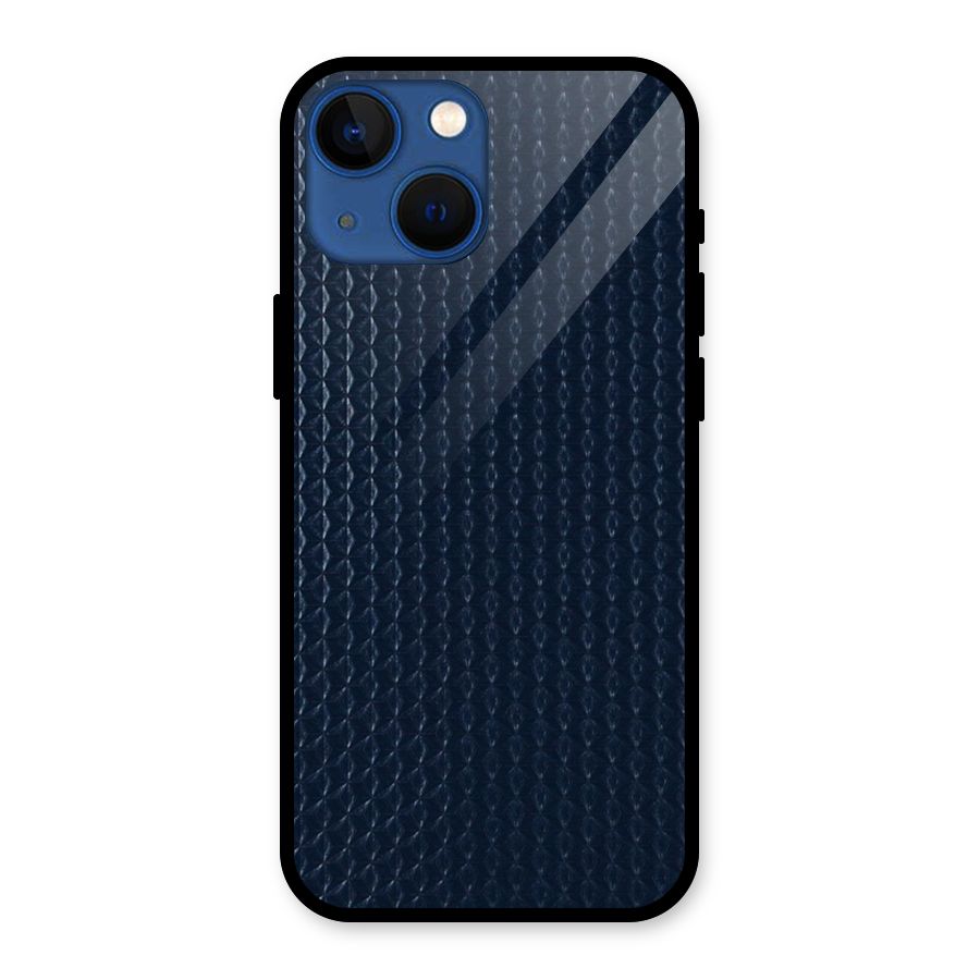 Blue Pattern Glass Back Case for iPhone 13 Mini