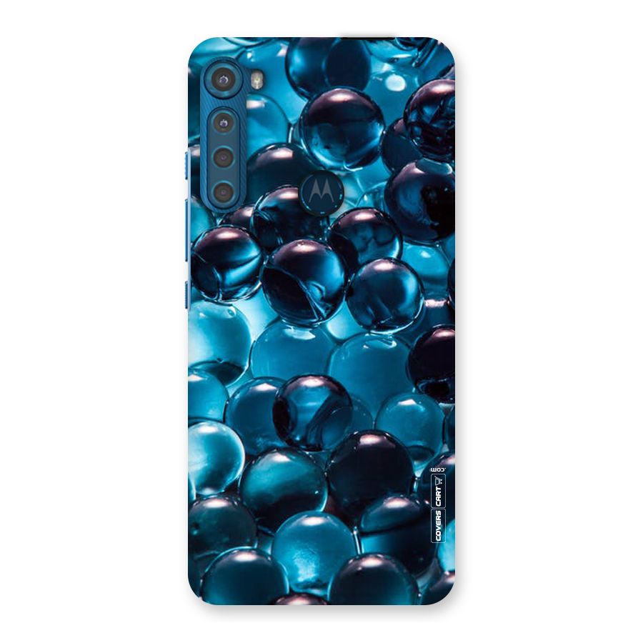 Blue Abstract Balls Back Case for Motorola One Fusion Plus