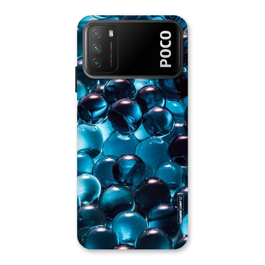 Blue Abstract Balls Back Case for Poco M3