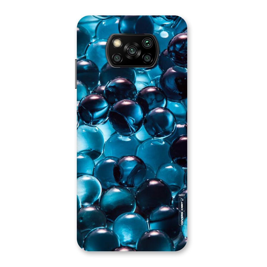 Blue Abstract Balls Back Case for Poco X3