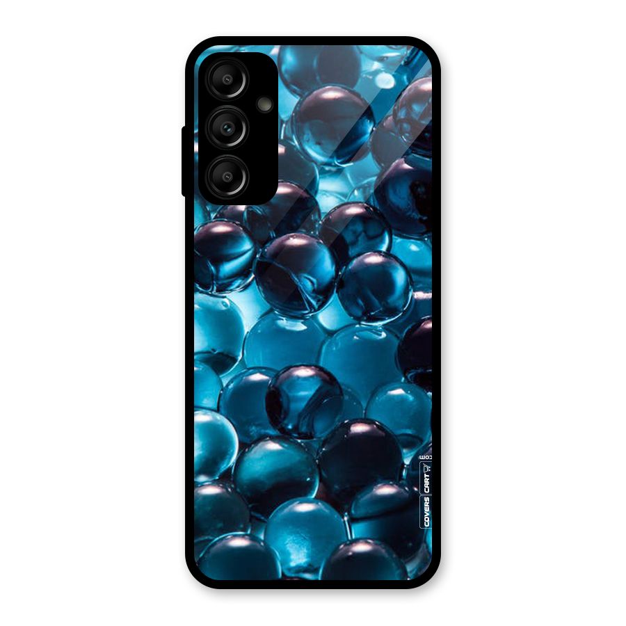Blue Abstract Balls Glass Back Case for Galaxy A14 5G