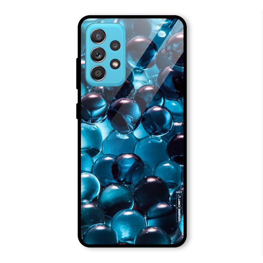 Blue Abstract Balls Glass Back Case for Galaxy A52s 5G