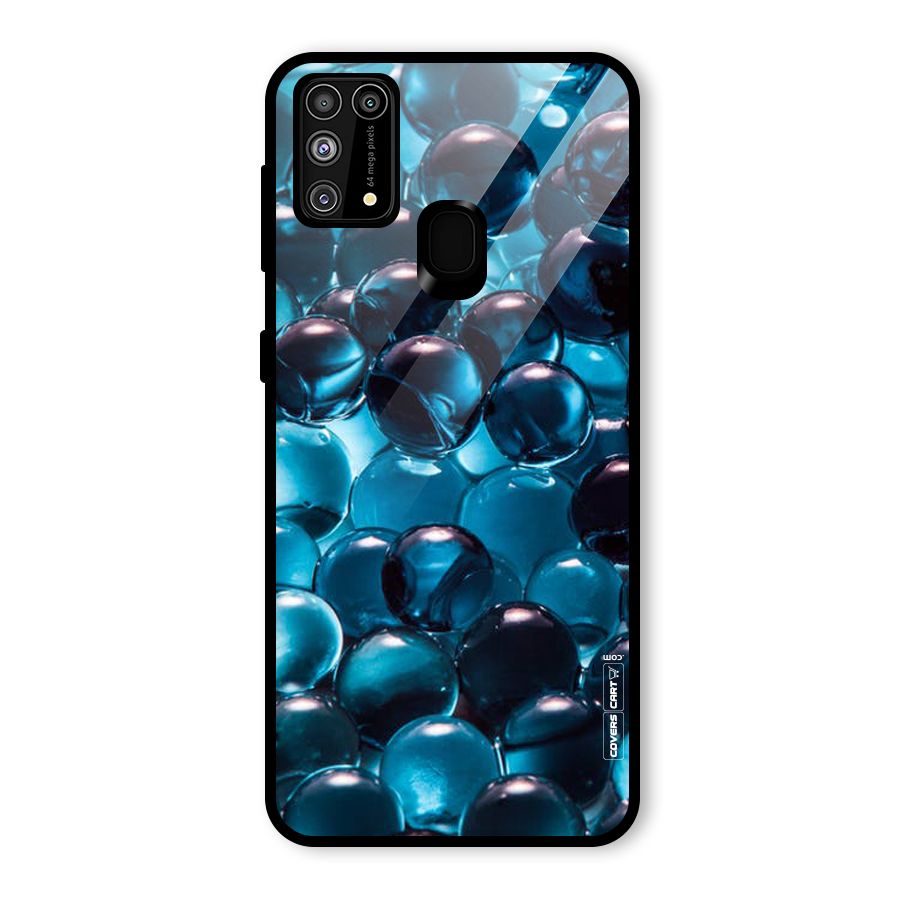 Blue Abstract Balls Glass Back Case for Galaxy F41