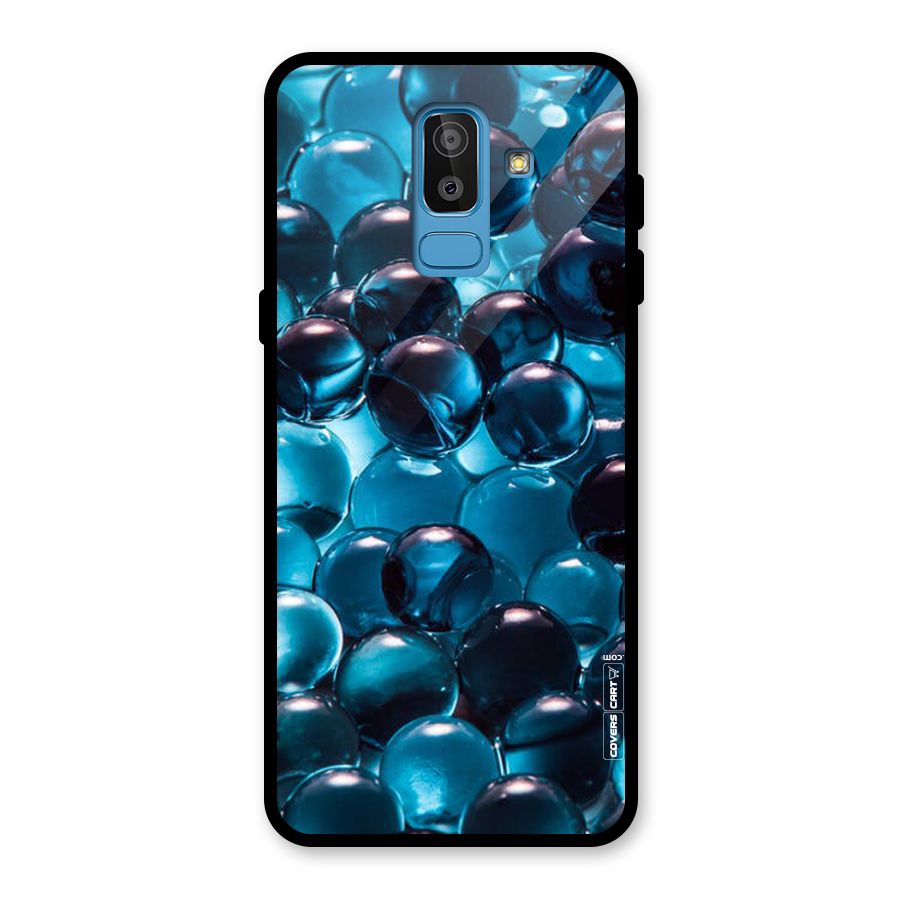Blue Abstract Balls Glass Back Case for Galaxy J8