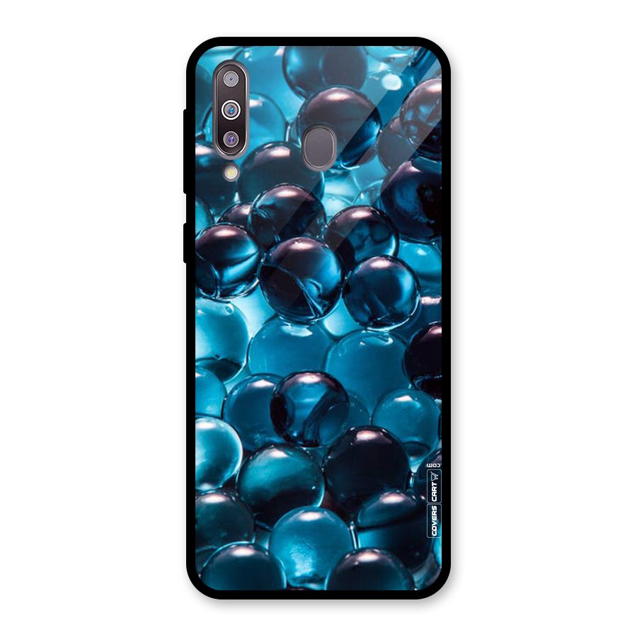 Blue Abstract Balls Glass Back Case for Galaxy M30