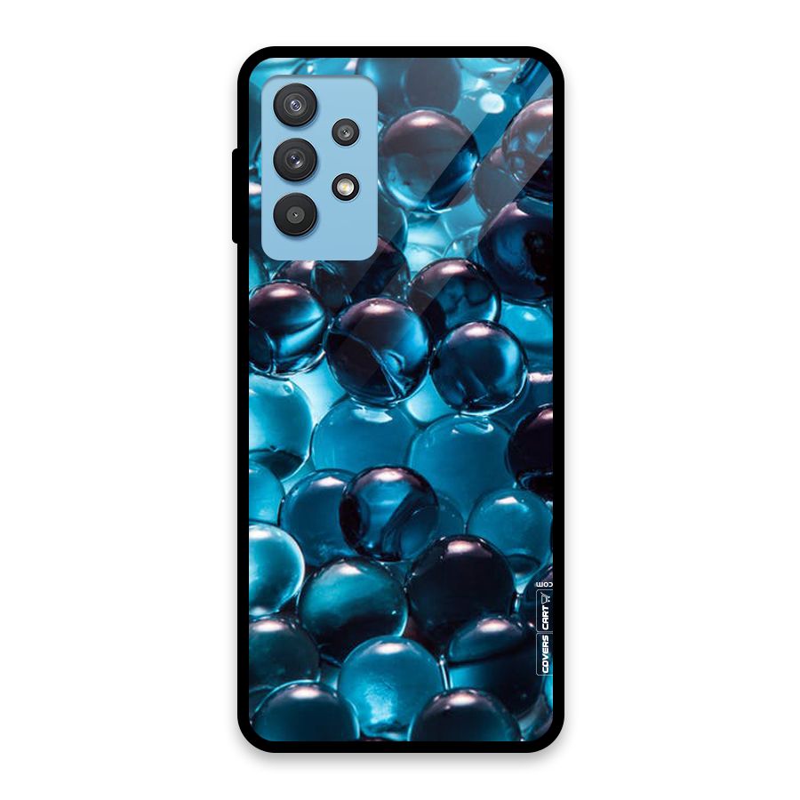 Blue Abstract Balls Glass Back Case for Galaxy M32 5G