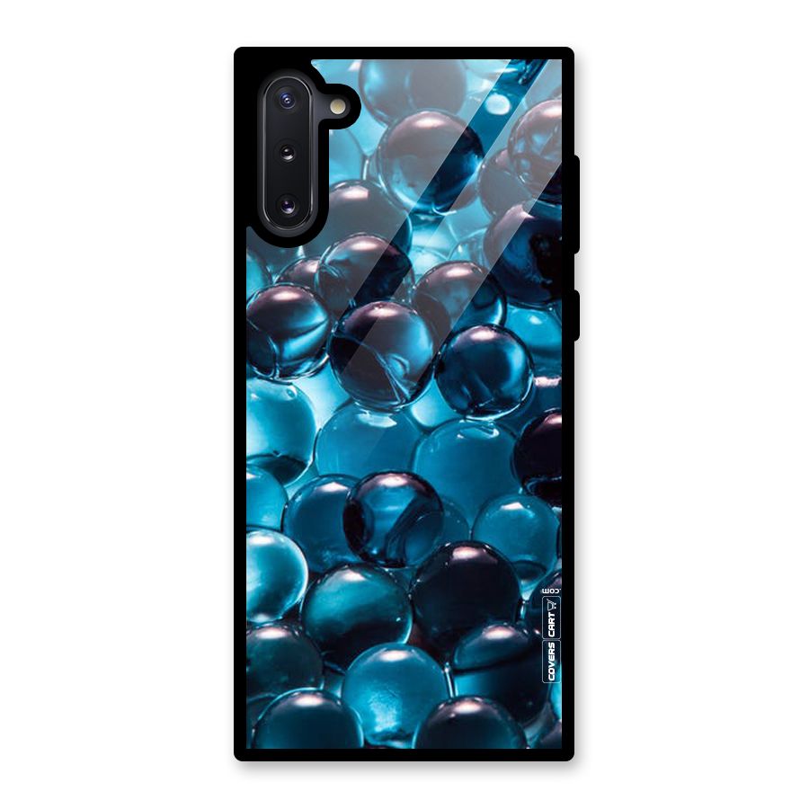 Blue Abstract Balls Glass Back Case for Galaxy Note 10
