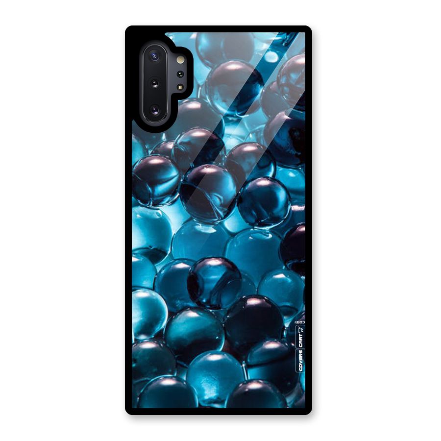 Blue Abstract Balls Glass Back Case for Galaxy Note 10 Plus