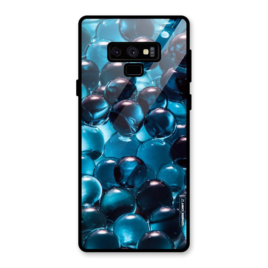 Blue Abstract Balls Glass Back Case for Galaxy Note 9