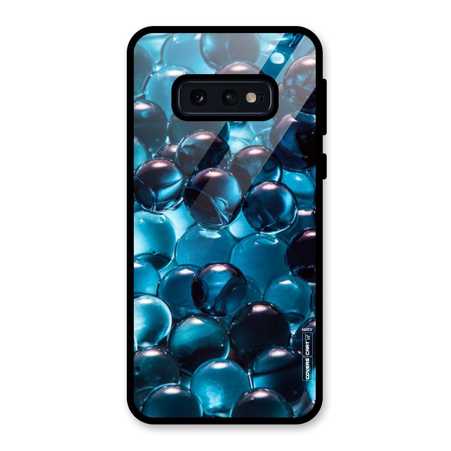 Blue Abstract Balls Glass Back Case for Galaxy S10e