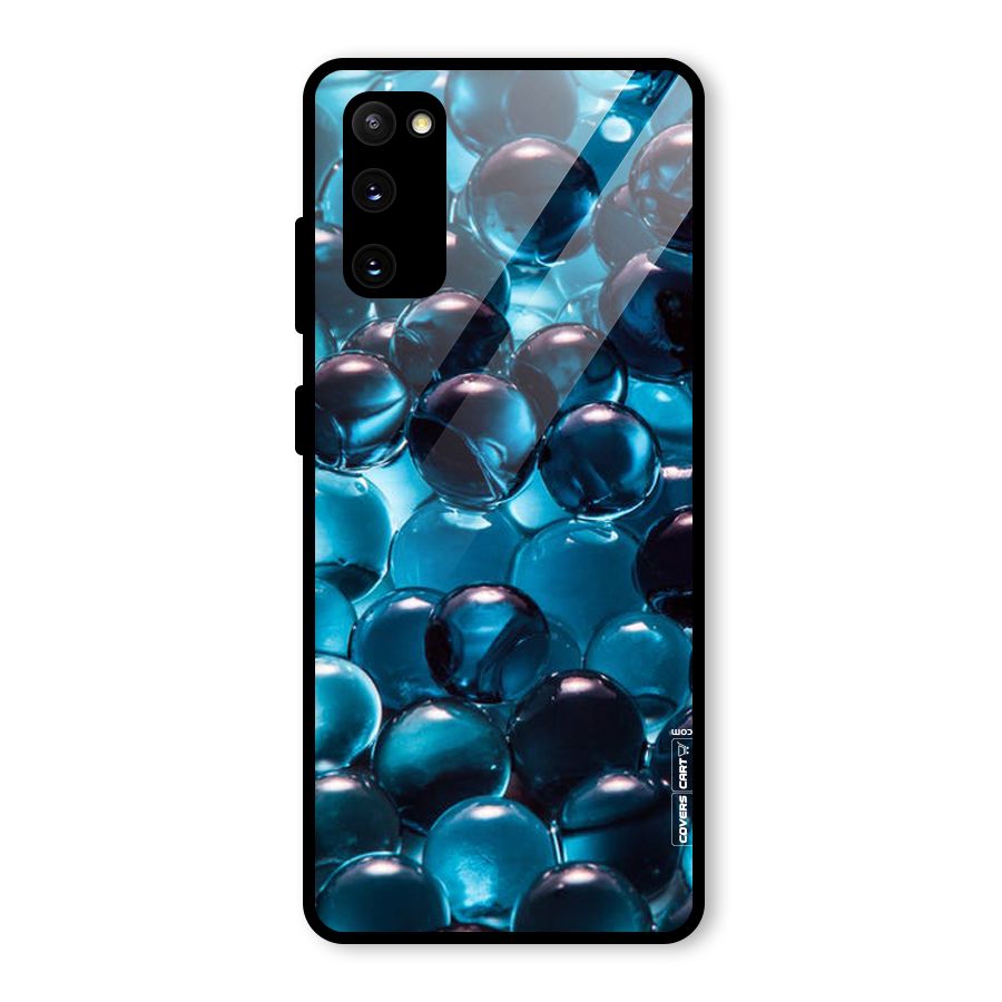 Blue Abstract Balls Glass Back Case for Galaxy S20 FE 5G