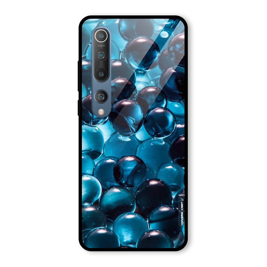 Blue Abstract Balls Glass Back Case for Mi 10