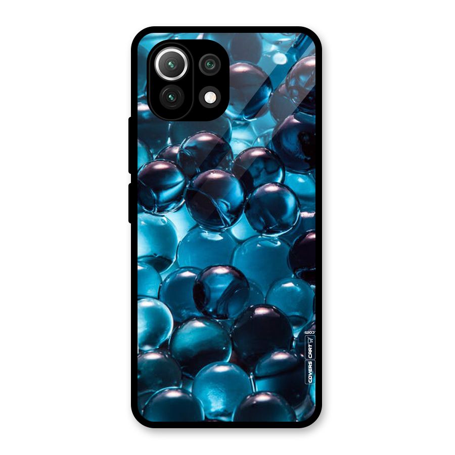 Blue Abstract Balls Glass Back Case for Mi 11 Lite