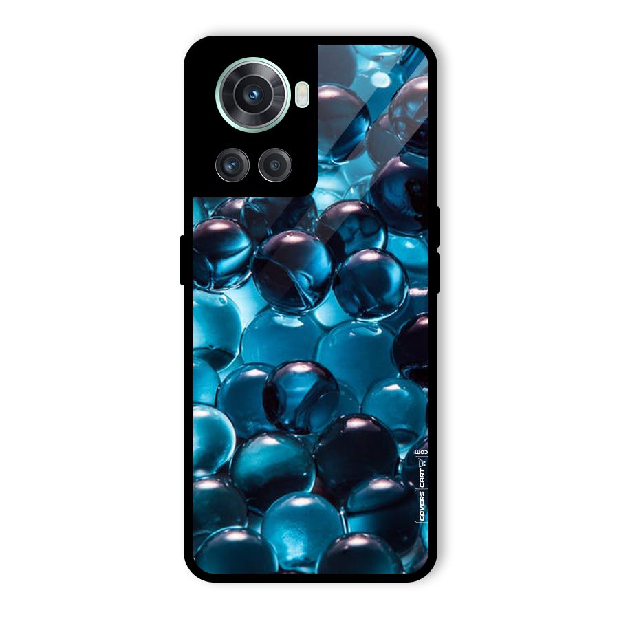 Blue Abstract Balls Glass Back Case for OnePlus 10R