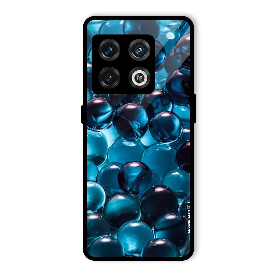 Blue Abstract Balls Glass Back Case for OnePlus 10 Pro 5G
