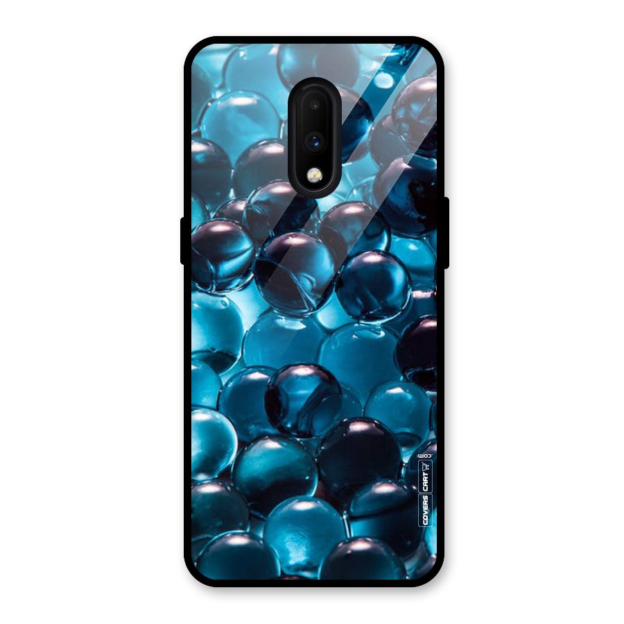 Blue Abstract Balls Glass Back Case for OnePlus 7