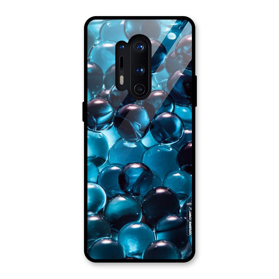 Blue Abstract Balls Glass Back Case for OnePlus 8 Pro