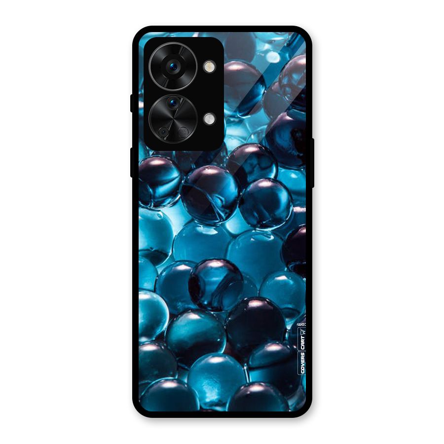 Blue Abstract Balls Glass Back Case for OnePlus Nord 2T
