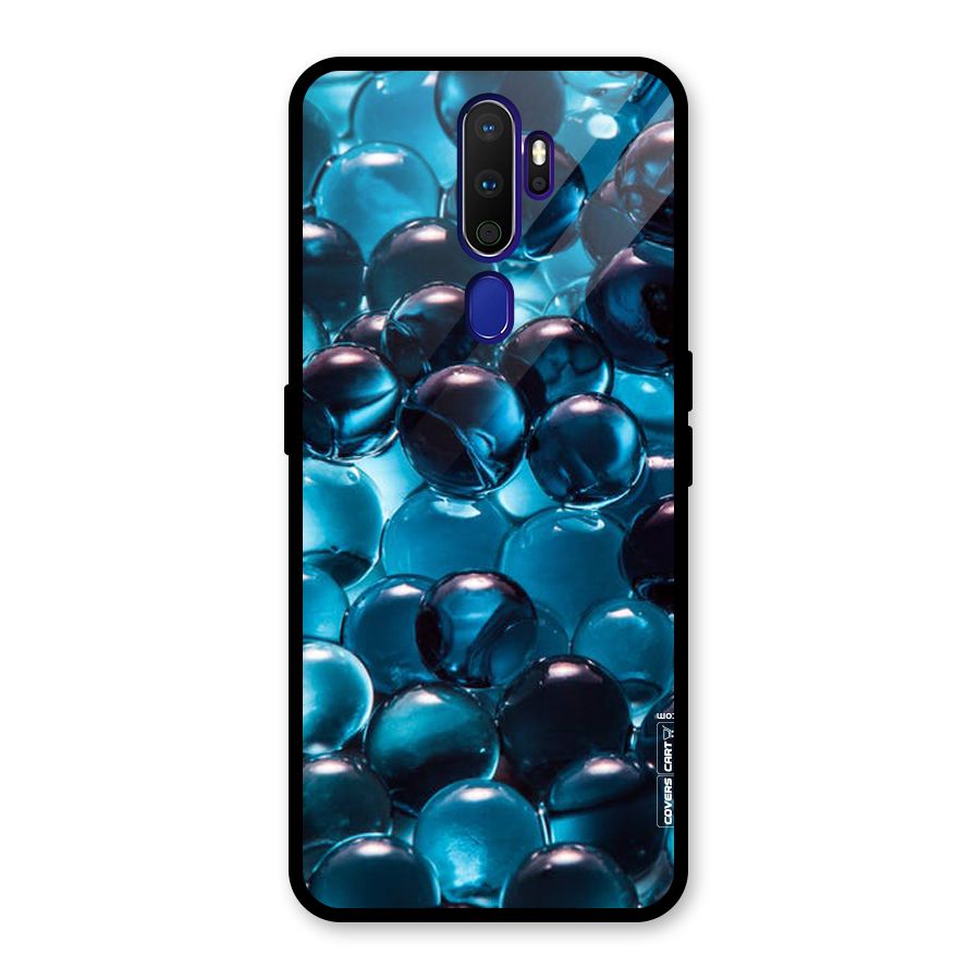 Blue Abstract Balls Glass Back Case for Oppo A9 (2020)