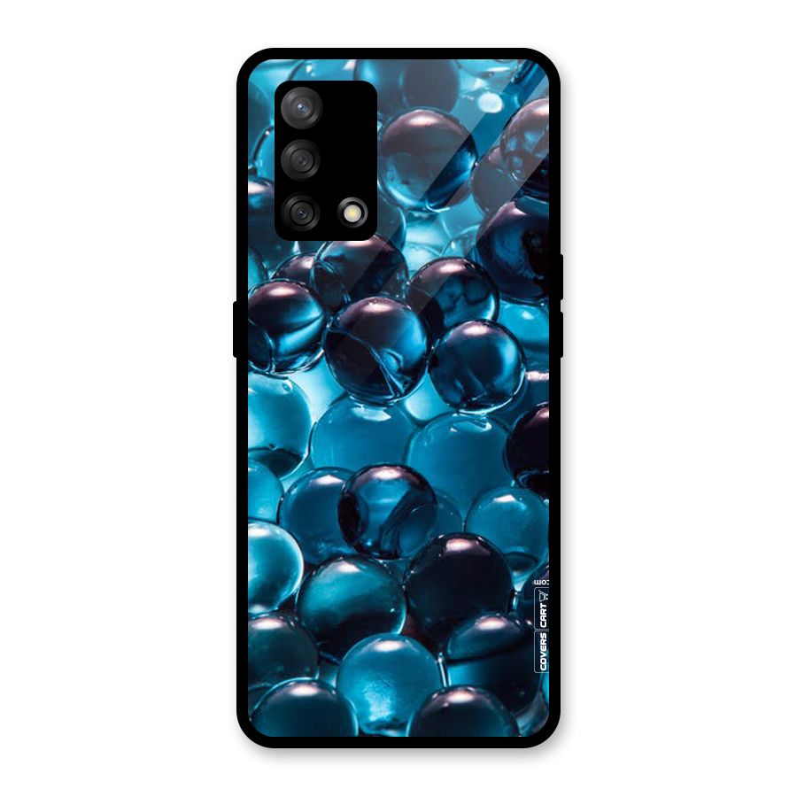 Blue Abstract Balls Glass Back Case for Oppo F19