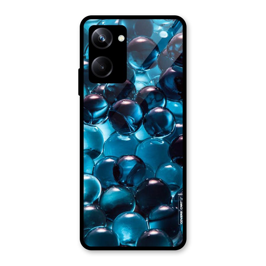 Blue Abstract Balls Glass Back Case for Realme 10 Pro