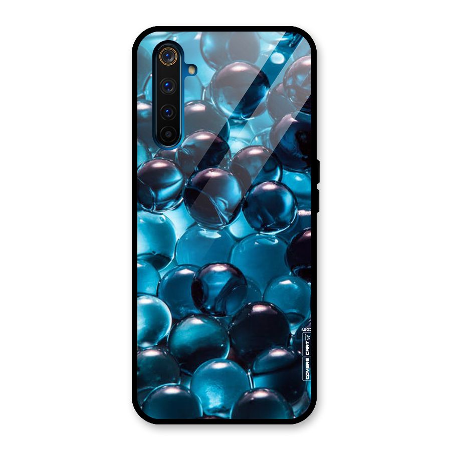 Blue Abstract Balls Glass Back Case for Realme 6 Pro