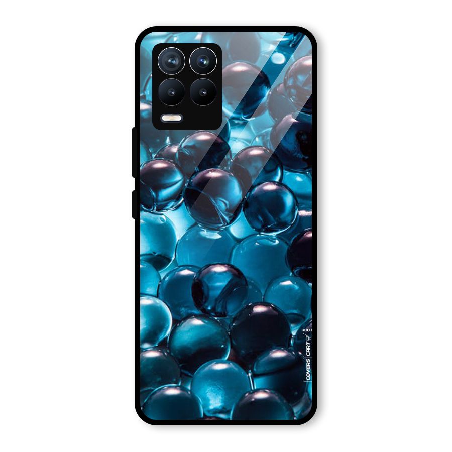 Blue Abstract Balls Glass Back Case for Realme 8 Pro