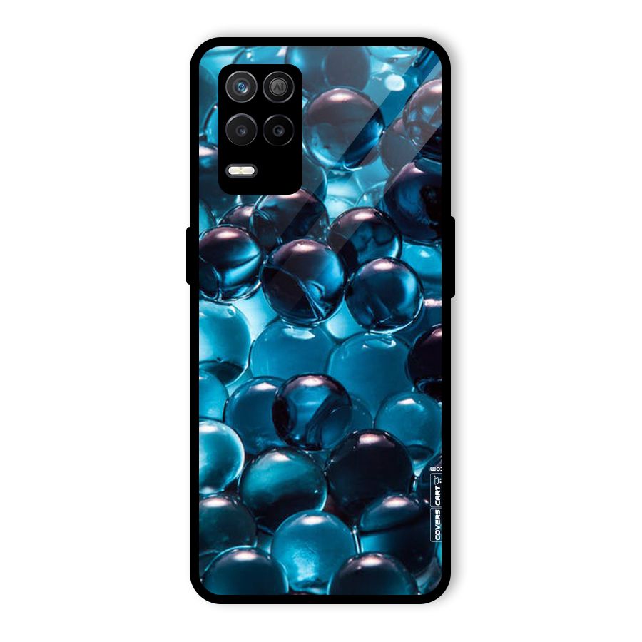 Blue Abstract Balls Glass Back Case for Realme 9 5G