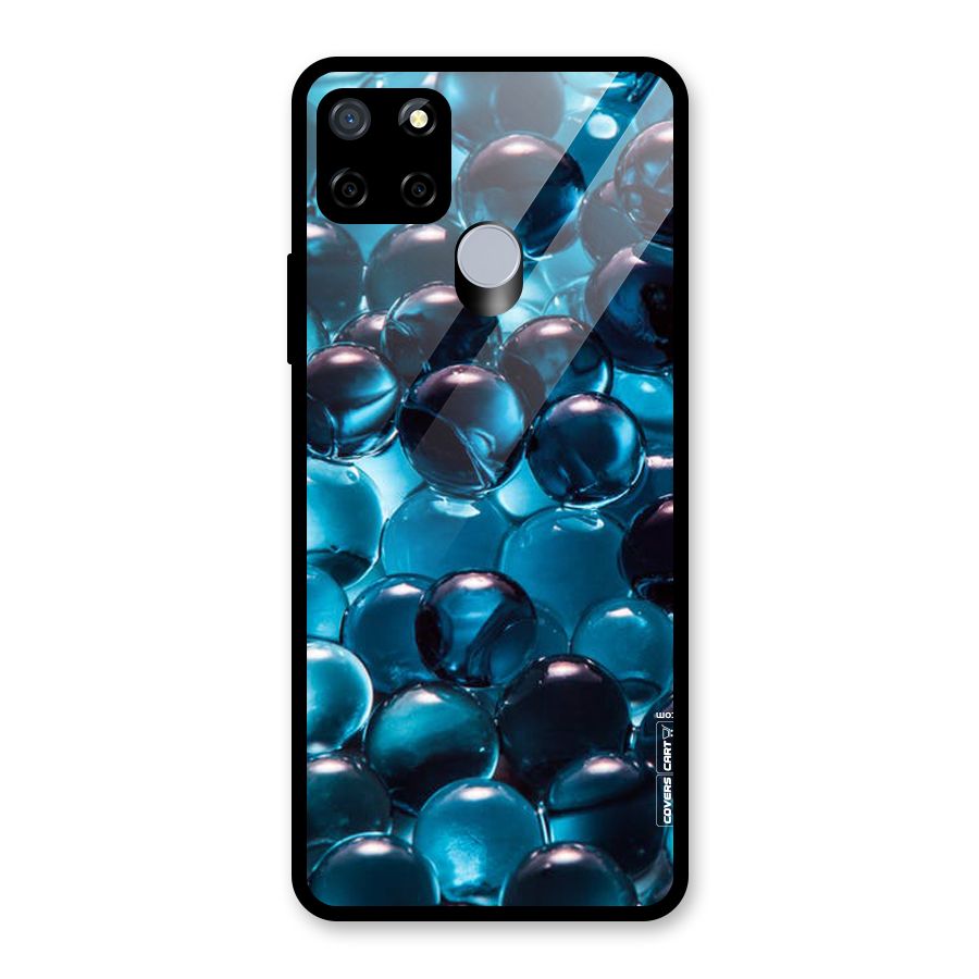 Blue Abstract Balls Glass Back Case for Realme C15