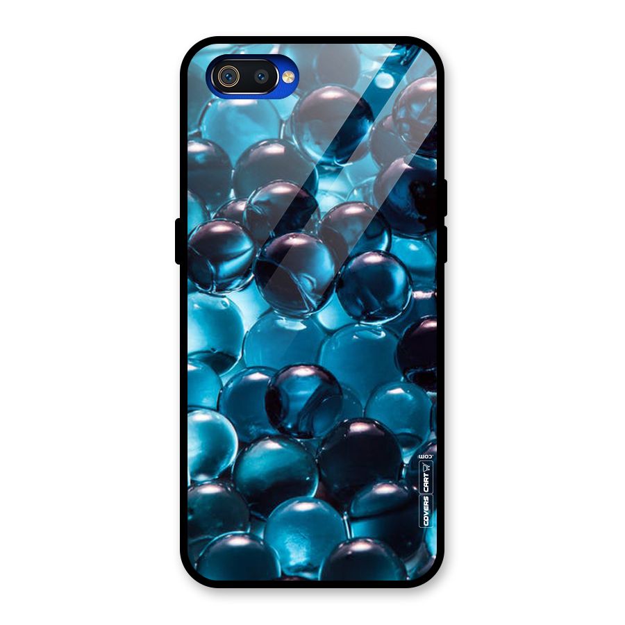 Blue Abstract Balls Glass Back Case for Realme C2