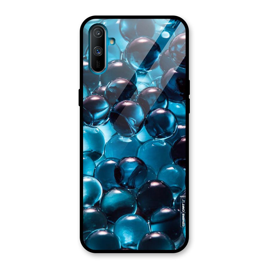 Blue Abstract Balls Glass Back Case for Realme C3