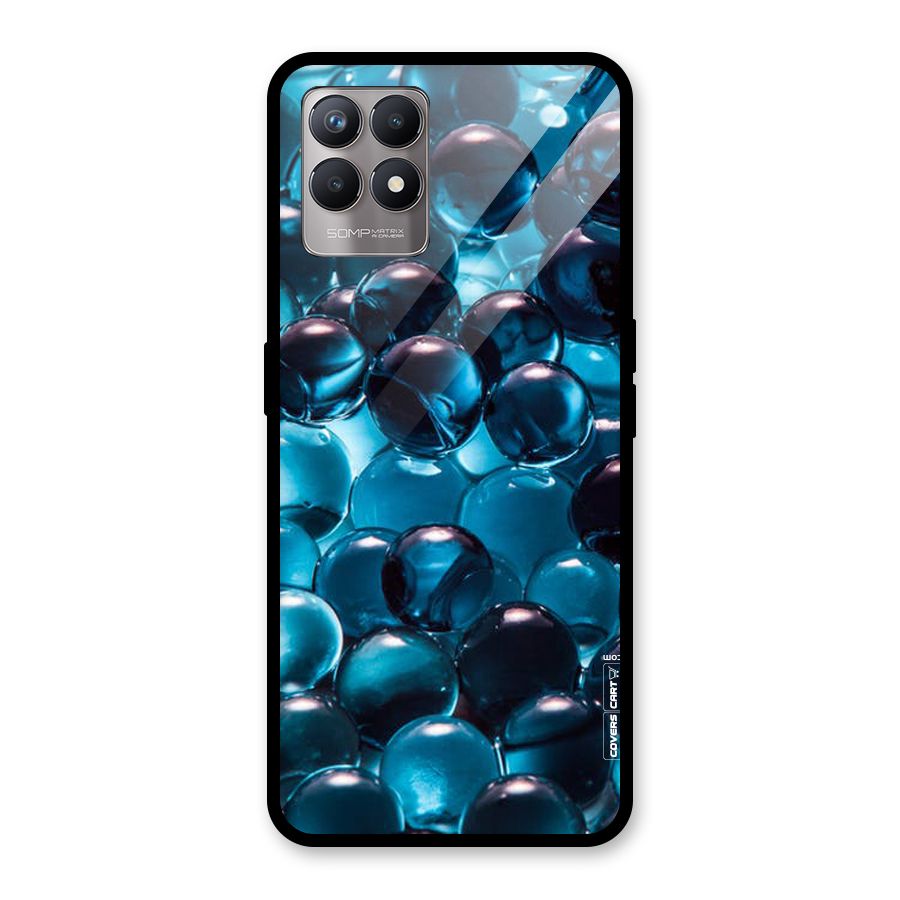 Blue Abstract Balls Glass Back Case for Realme Narzo 50